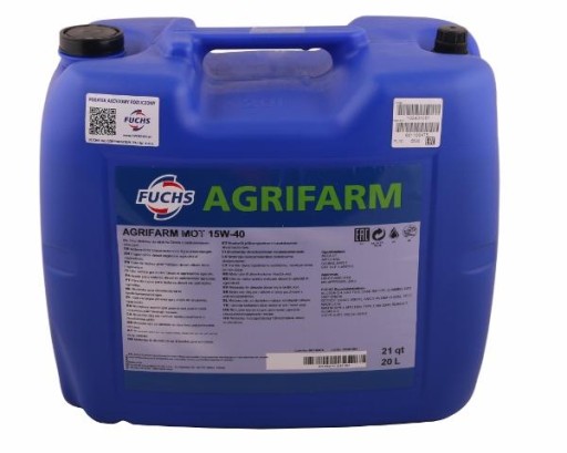 RM масло Agrifarm MOT 15w40 20L Fuchs