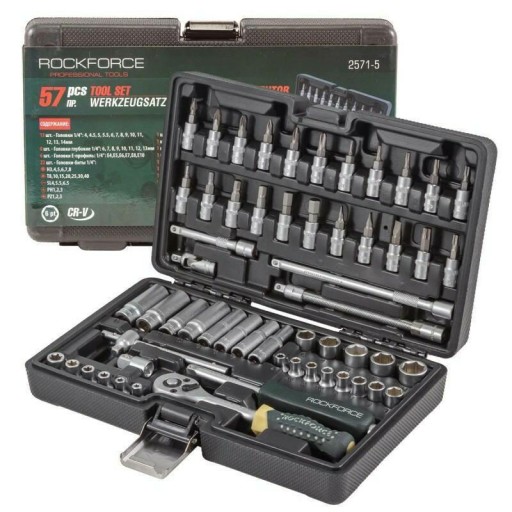 НАБІР ГАЙКОВИХ КЛЮЧІВ ROCKFORCE 1/4