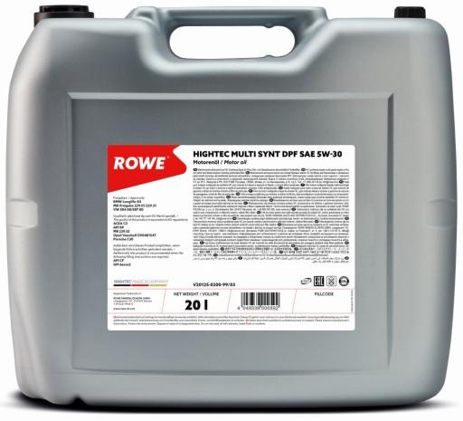ROWE - HIGHTEC MULTI SYNT DPF 5W30 - 20л