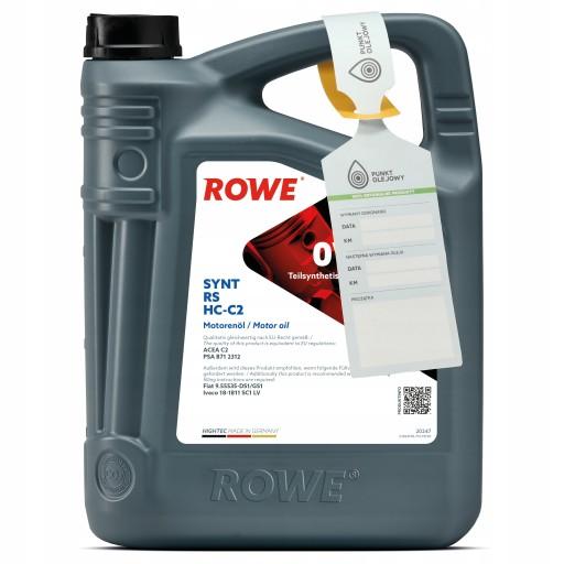 ROWE - HIGHTEC SYNT RS HC-C2 0W30 - 5л