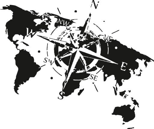 Роза ветров эксклюзивная наклейка авто большой 60 см