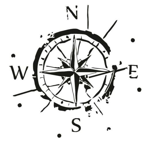 Роза ветров наклейка 60 см x 60 см