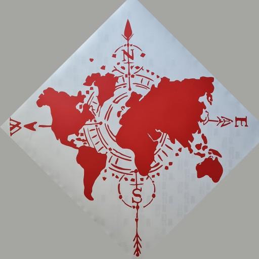 Роза ветров наклейка для авто 75 см x 75 см