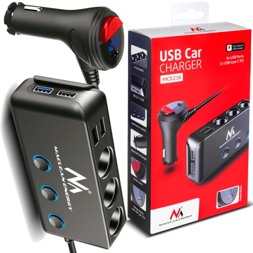 РОЗДІЛЮВАЧ ГНІЗДА ПРИПІЛЬНИЧКИ 12-24V 4xUSB 1m PD QC 120W MACLEAN MCE218