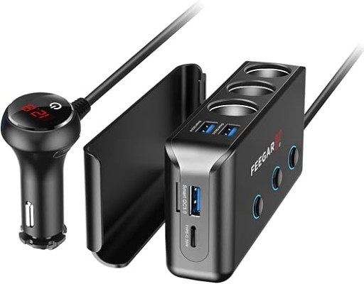 РАЗДЕЛИТЕЛЬ ПРИЖИГАЛКИ FEEGAR CIGA 200W 4xUSB QC3.0 PD 12-24V