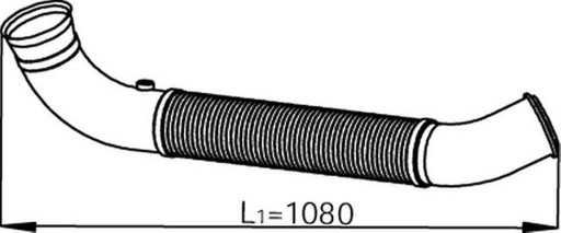 DIN68505 - ВИПУСКНА ТРУБА.SCANIA R, P КІНЕЦЬ DINEX