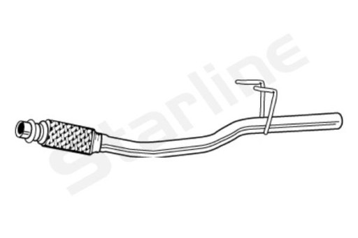 34.17.425 - Вихлопна труба р. Середня PEUGEOT 206 1.4 HDI TD 01 -03 / 03 шт STARLINE