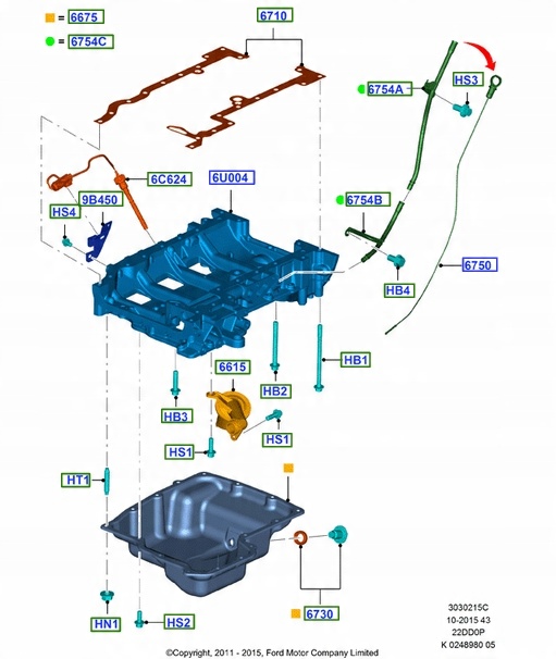 BK2Q6754CA - ТРУБКА ИЗМЕРИТЕЛЯ УРОВНЯ МАСЛА FORD TOURNEO CUSTOM
