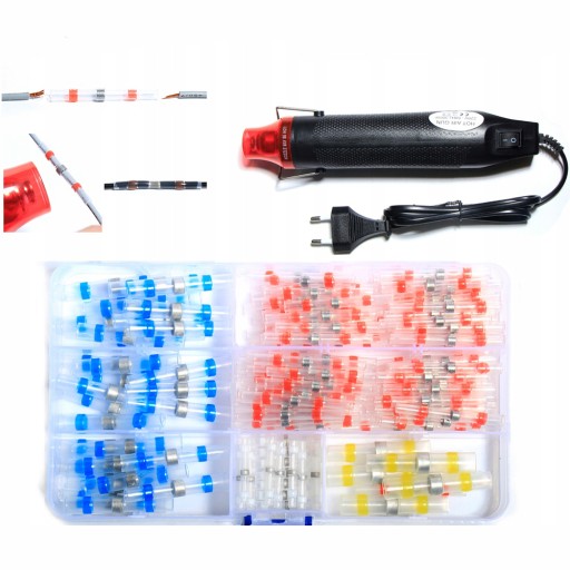 Термоусадочная трубка с оловянной БЫСТРОРАЗЪЕМНОЙ тепловой пушкой