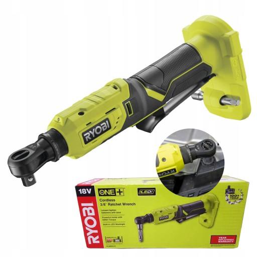 RYOBI АКУМУЛЯТОРНИЙ КЛЮЧ З ТРАЗЧАТКОЮ 3/8'' 18V SOLO РУХОМА ГОЛОВКА R18RW3