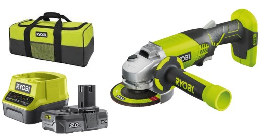 Акумуляторна кутова шліфувальна машина RYOBI R18AG - 120 1X2AH