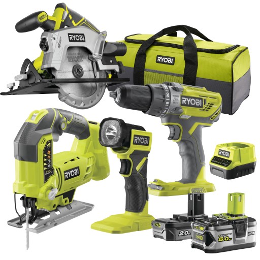 RYOBI DRILL ЛОБЖИК +5Ah +2Ah СУМКА