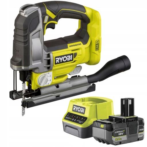 RYOBI JIGSAW ONE+ 18 В АККУМУЛЯТОРНЫЙ Бесщеточный светодиодный тип T + зарядка + 5 Ач