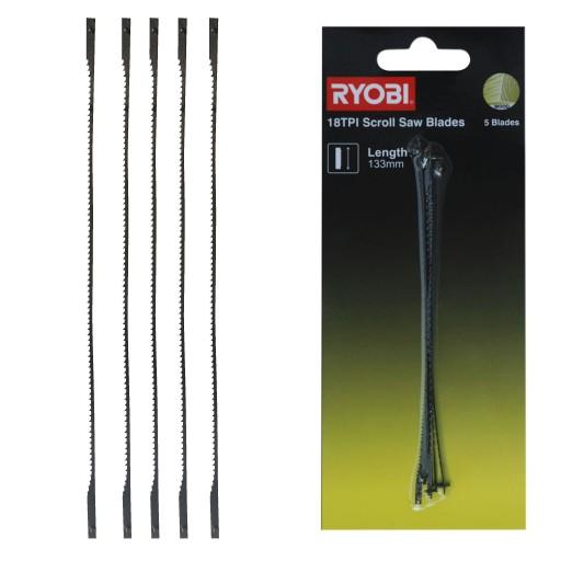 RYOBI НАБІР 5 ПОЛОТЕН ДЛЯ ЛОБЗИКА 18 TPI