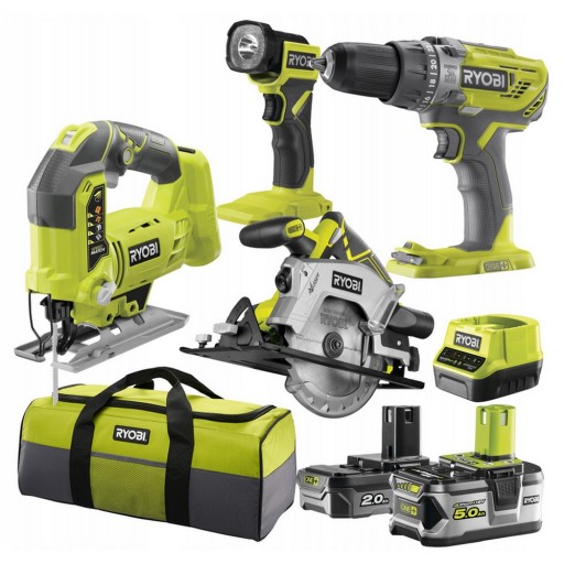 НАБОР ИНСТРУМЕНТОВ RYOBI COMBO 18 В 4 ШТ. 5 Ач 2 Ач BAG ONE+