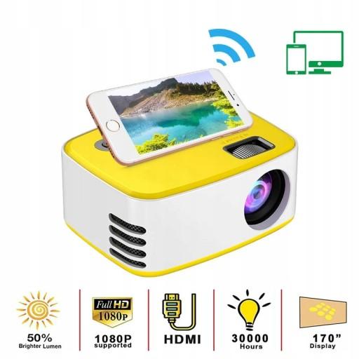 МИНИ-ПРОЕКТОР WIFI ПОРТАТИВНЫЙ ПРОЕКТОР КОРОТКИЙ БРОСОК