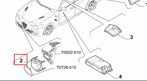 50532324 50555746 - Радарная камера Alfa Romeo Giulia