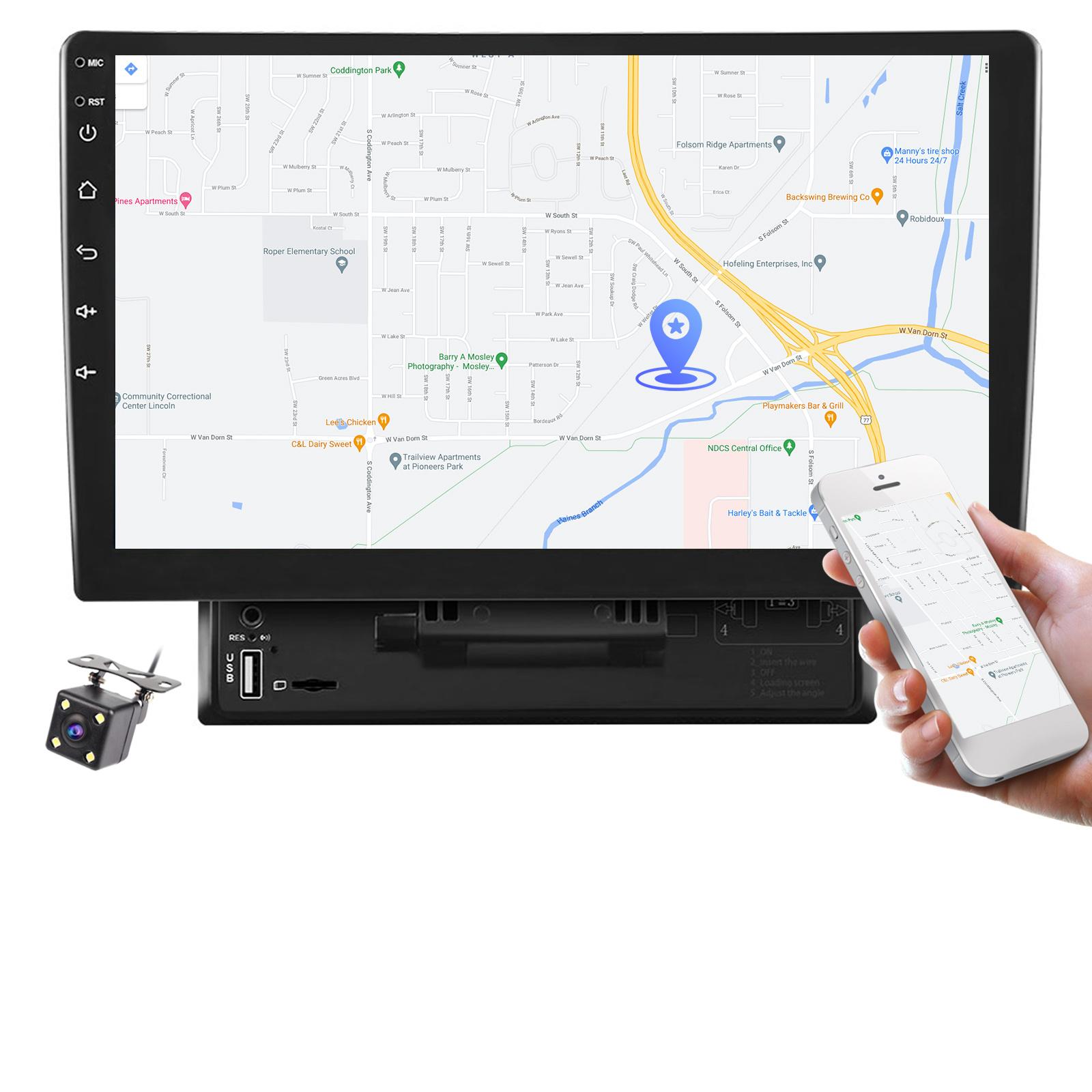 Радио 1din Android GPS навигация WiFi USB 2GB 10.1