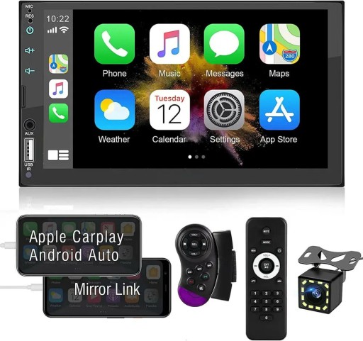 Радіо 2DIN з Carplay, BT та камерою