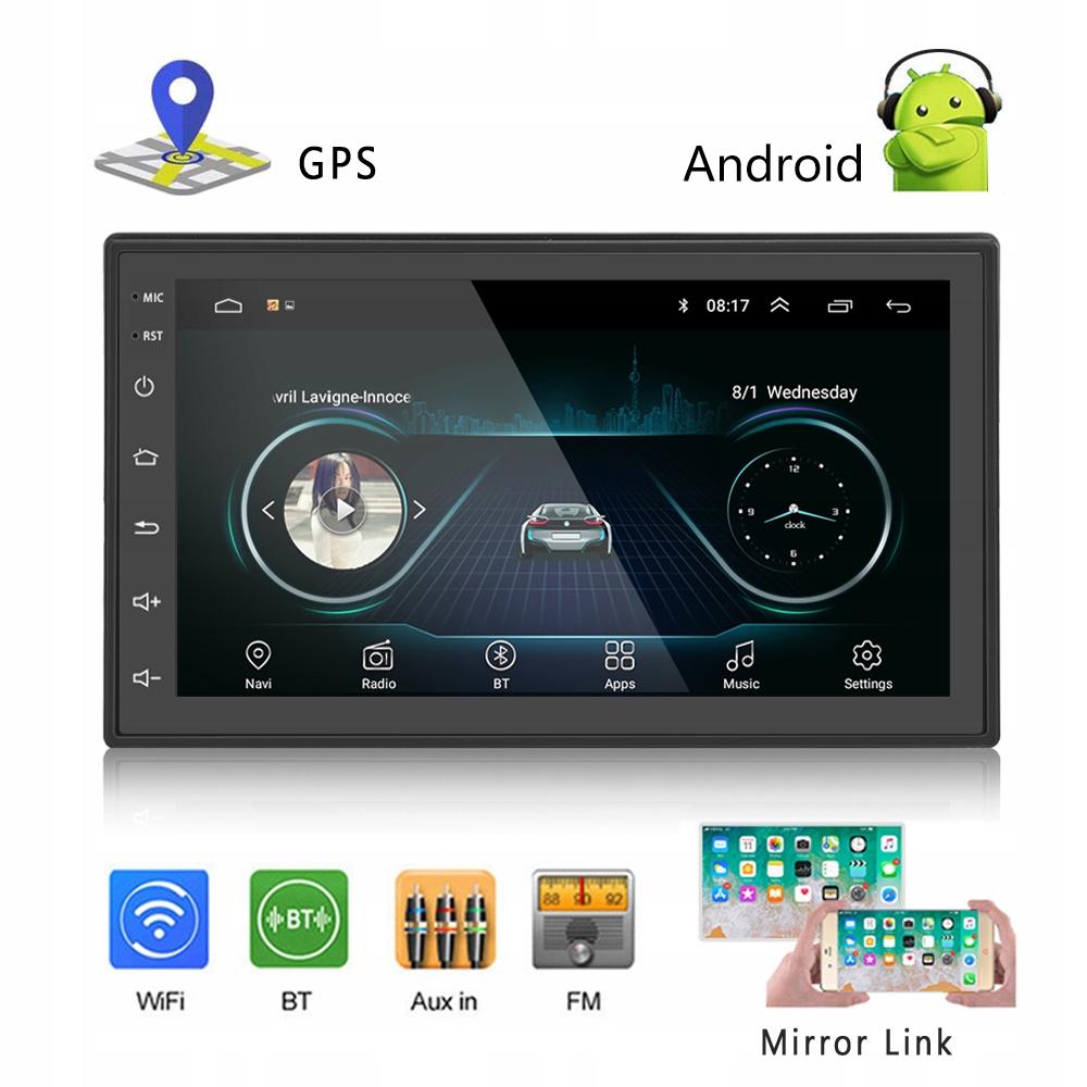 Автомобільний радіоприймач 2din Android GPS 1/16 ГБ + рамка