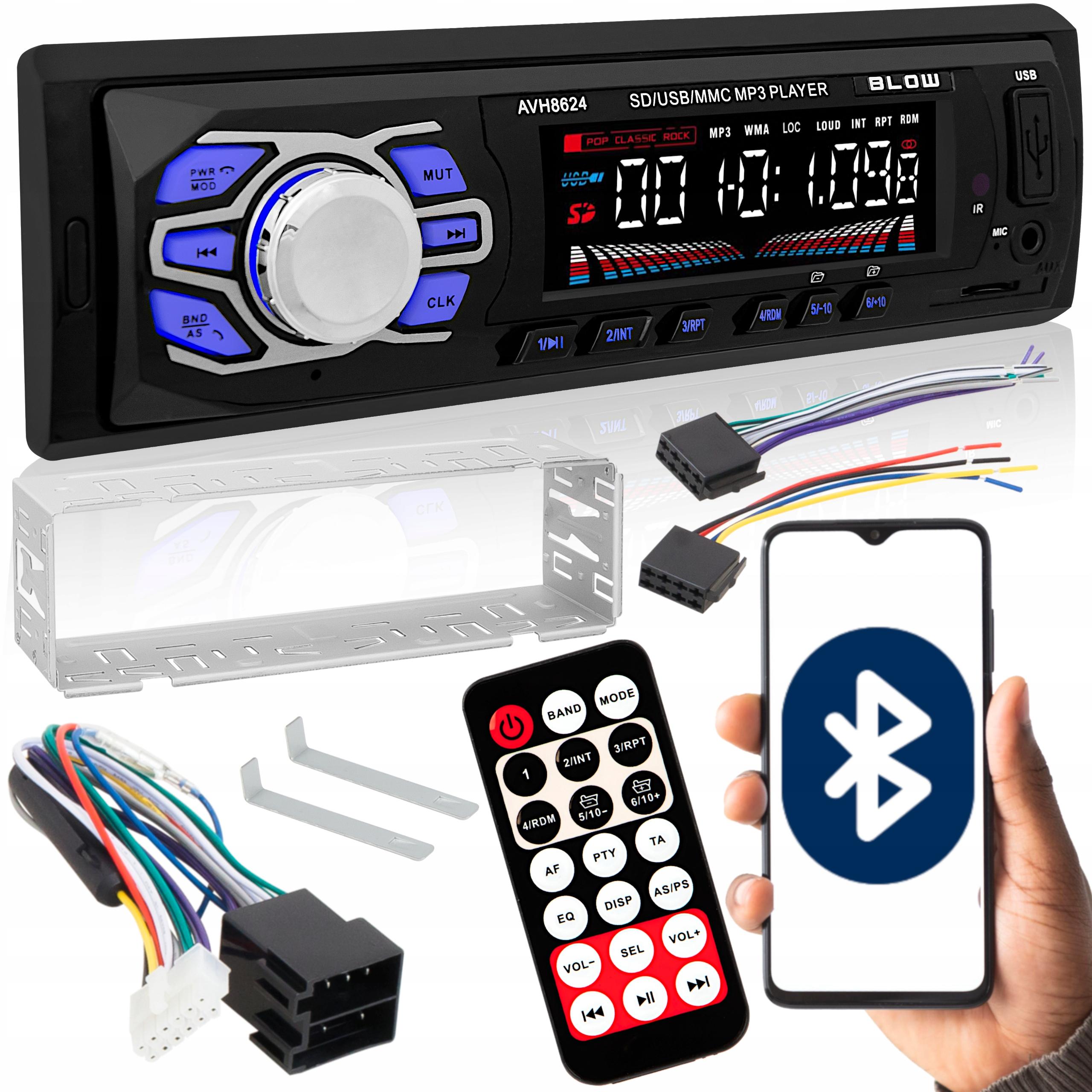 Автомобільний радіоприймач BLOW Bluetooth USB SD MP3 RDS