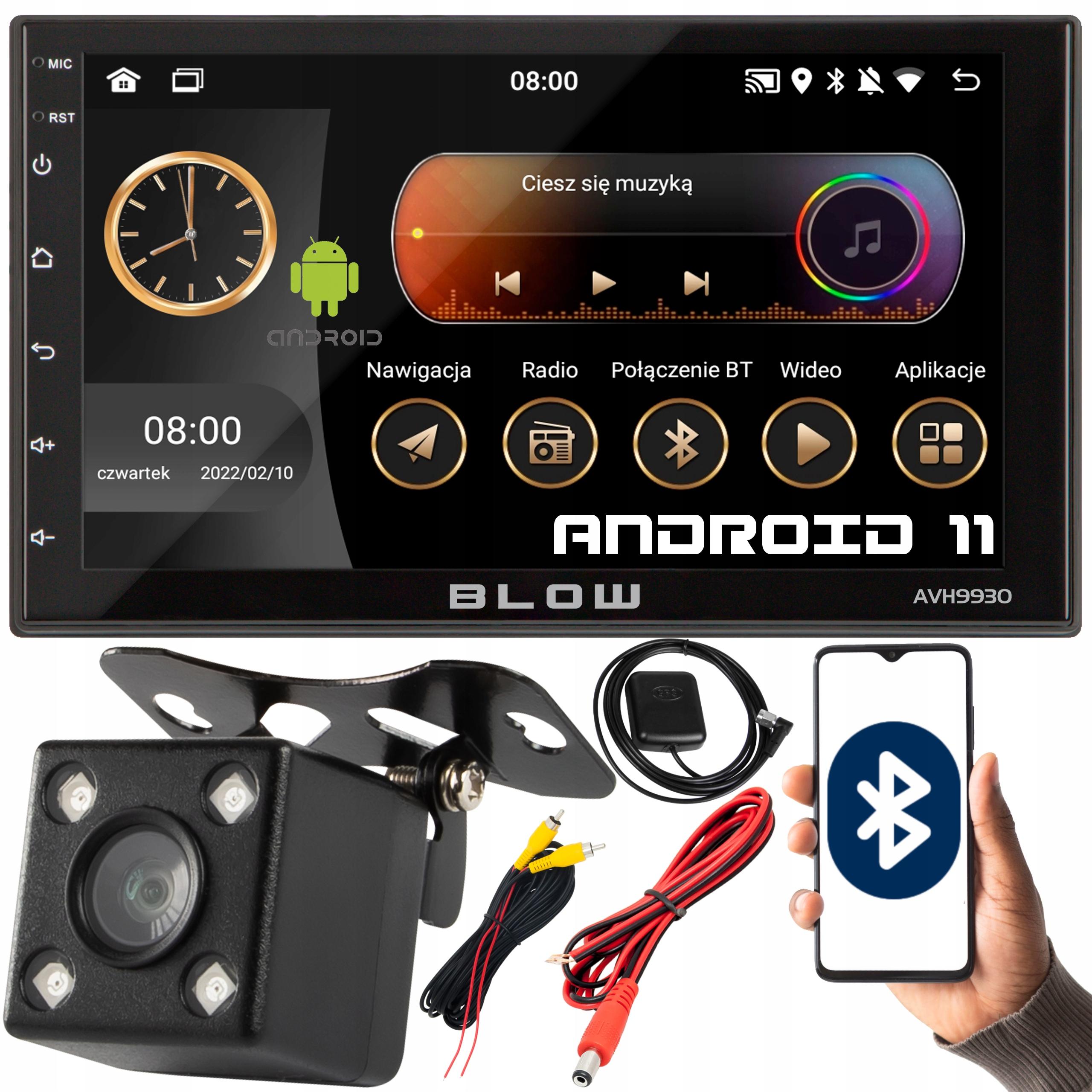 Автомобильный радиоприемник Bluetooth Android Камера заднего вида