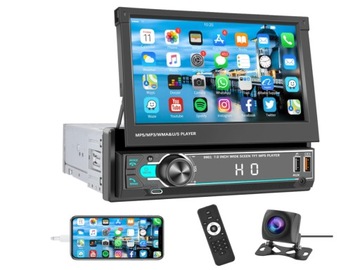 7-дюймова висувна автомобільна магнітола 1 DIN з функцією заряджання