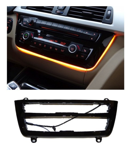 123456 - Рамка Радіо Сід навколишнього середовища для BMW F30 f31 f35 f32 f33 F36 Колір: Чорний