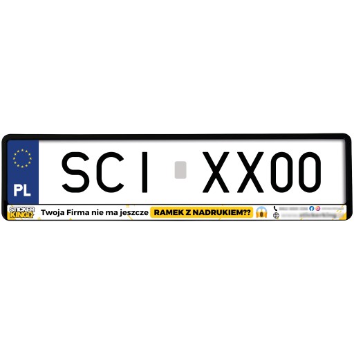 Рамка рамки для номерних знаків З ДРУКОМ УФ-ЛОГОТИПУ x50