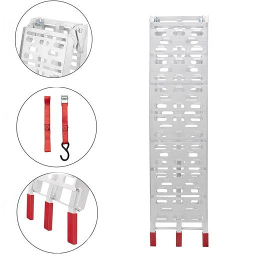 Рампа мотоцикла алюминиевая подъездная дорога 226 см Грузоподъемность 340 кг вес рампы 8 кг