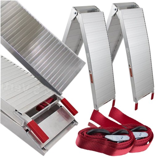 Алюминиевые рампы, складные, 2 шт., 680 кг, противоскользящие, для автомобилей