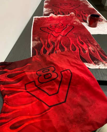 Тир-кружка-полотенце окрашенная Scania V8