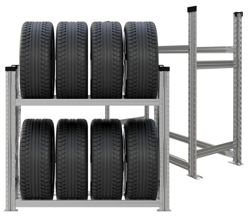Стелаж для шин, дисків, метал, 8шт ДЛЯ ГАРАЖА 90х120см ШВИДКИЙ МОНТАЖ