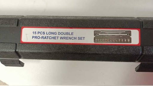 Набір ключів розвідних з тріскачкою хромованадієва сталь 15 шт