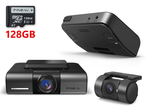 Реєстратор FineVu GX4K /128 ГБ - 4K UHD+FHD GPS Wi-Fi 5G Камери контролю швидкості паркування