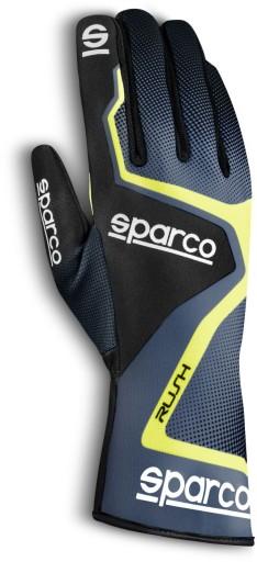 Рукавички Sparco Rush, сіро-жовті, розмір XXXXXS