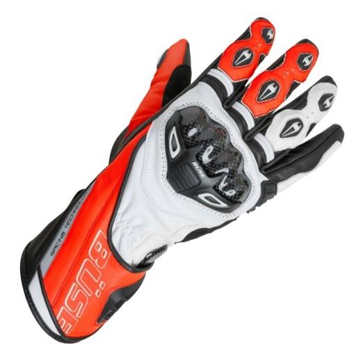 Мотоциклетные перчатки BUSE Donington Pro бело-красные 09