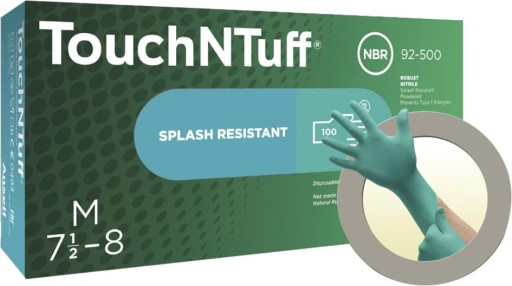 Нітрилові рукавички TouchNTuff 92-500, розмір 6,5-7 (100 штук) Ansell