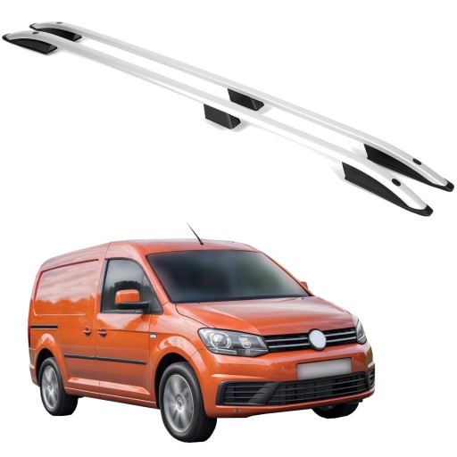 relingi dachowe Volkswagen Caddy - Рейлинги на крышу VOLKSWAGEN Caddy MAXI LONG от 2003-2020 серебряный