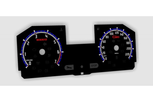 Renault Clio 3 INDIGLO Счетчик циферблатов, рисунок 1
