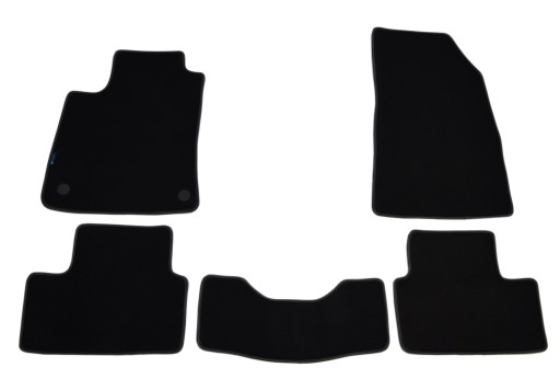 Рено Клио V с 2019 года. Коврики велюровые черные - Platinum. / 5 шт.