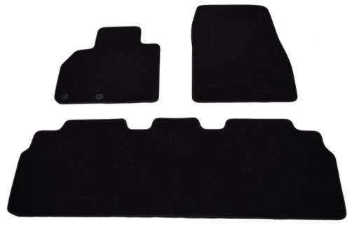 Renault Espace IV 2002-2015 рр Чорні велюрові килимки - Platinum. / 3 шт