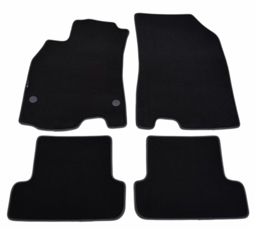 Renault Fluence 2010-2016 Чорні велюрові килимки - Platinum.