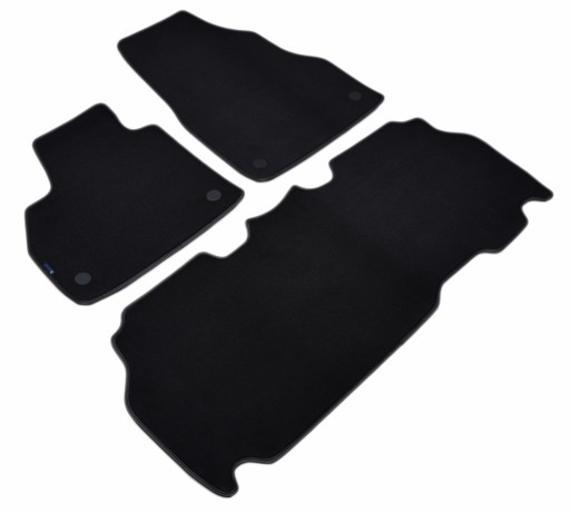 Renault Kangoo 2008-2018 рр Чорні велюрові килимки - Platinum. / 3 шт