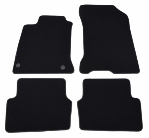 Renault Laguna 2007-2015 рр Чорні велюрові килимки - Platinum.