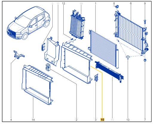 Renault OE 215596207R КРЫШКА РАДИАТОРА