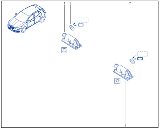265109646R - Renault OE 265109646r лампа номерного знака