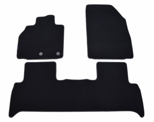 Renault Scenic 2009-2016 рр Чорні велюрові килимки - Platinum. / 3 шт