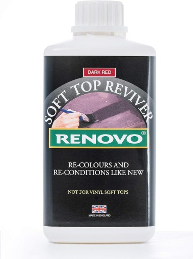 Renovo Soft Top Reviver Темно-красная краска для крыши кабриолета Бордовый 500мл