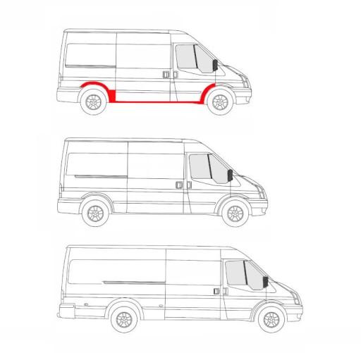 324741L2ZL - Ремонт/пороги/комплект порогов Ford Transit 00 - 13 версия L2 ПРАВЫЙ